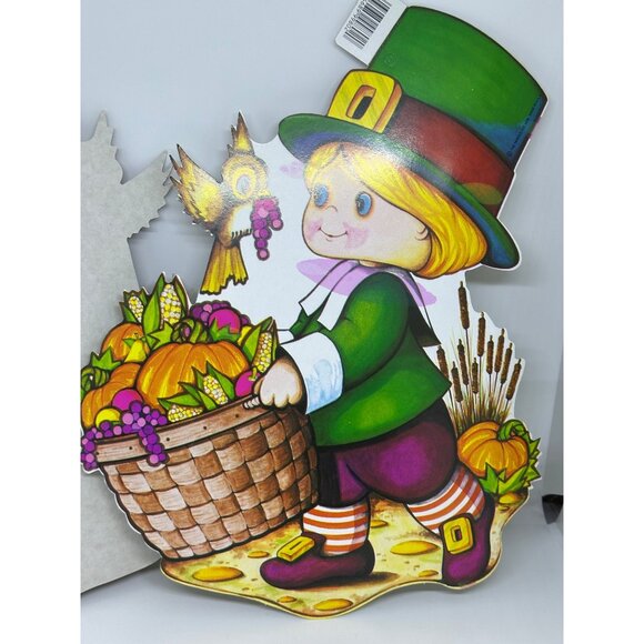 VTG 1978 Beistle St. Patrick’s Day Leprechaun Die Cut Decorations USA Made Decor - Picture 6 of 10